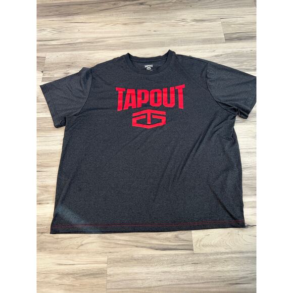 Tapout Other - Tapout Shirt Mens 4XL Dark Gray Logo Crewneck Short Sleeve Stretch Activewear